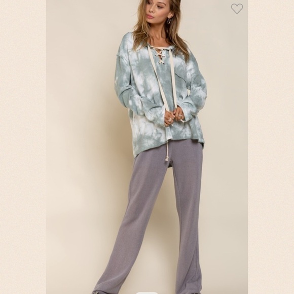 Galaxy Black Splash Tie Dye Cotton Lace Up - Picture 5 of 5